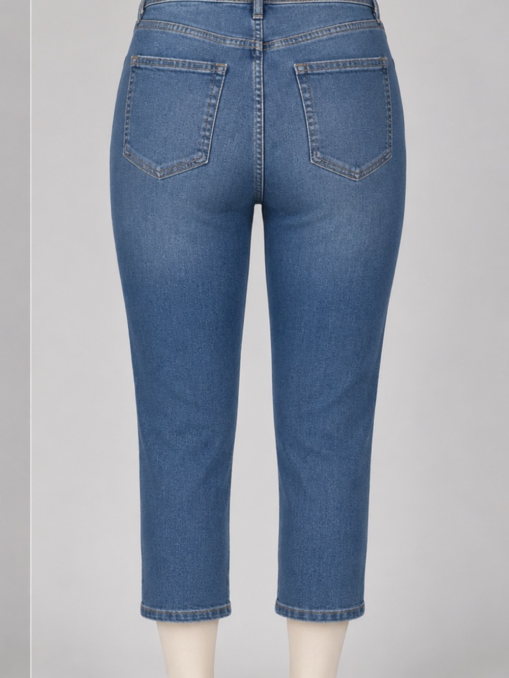 Old Navy Blue Cropped Straight Jeans